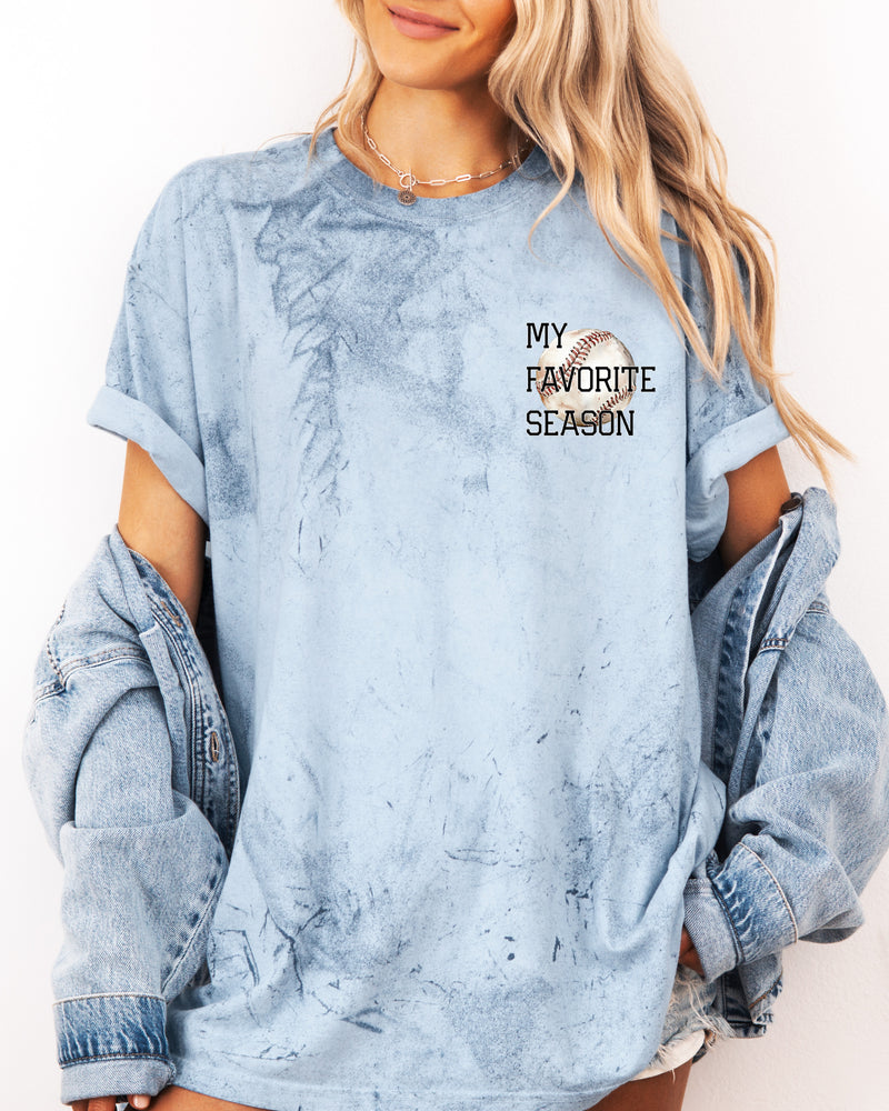 My Favorite Season Game day Baseball Mama Comfort Colors T Shirt