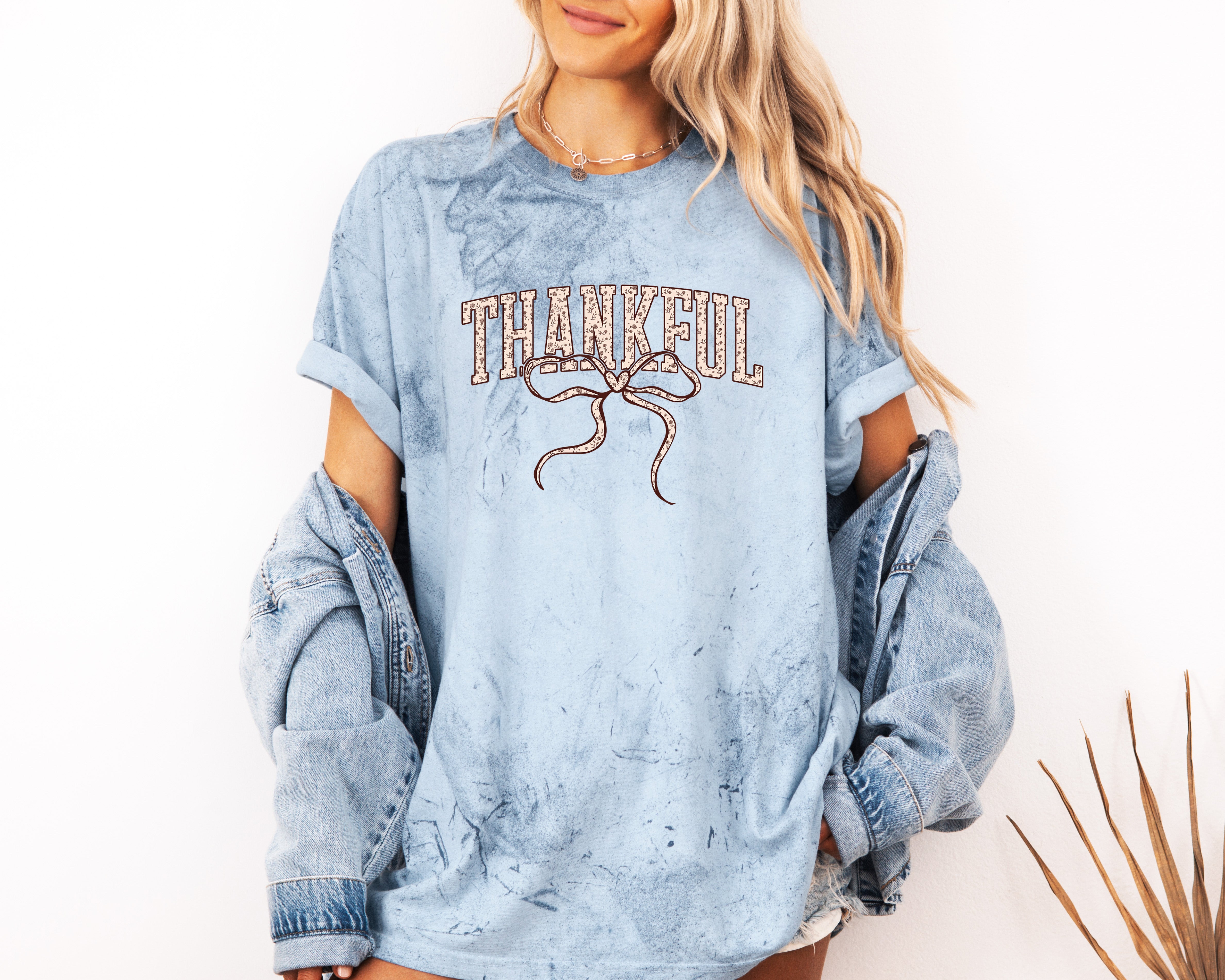 Thankful Christian Fall Thanksgiving day Christmas Autumn Comfort Colors Garment Dyed T Shirt