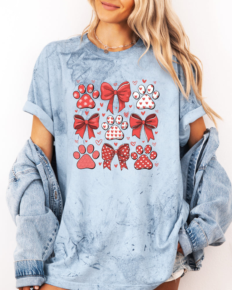 Paw Dog Mom Valentine's day Comfort Colors T Shirt