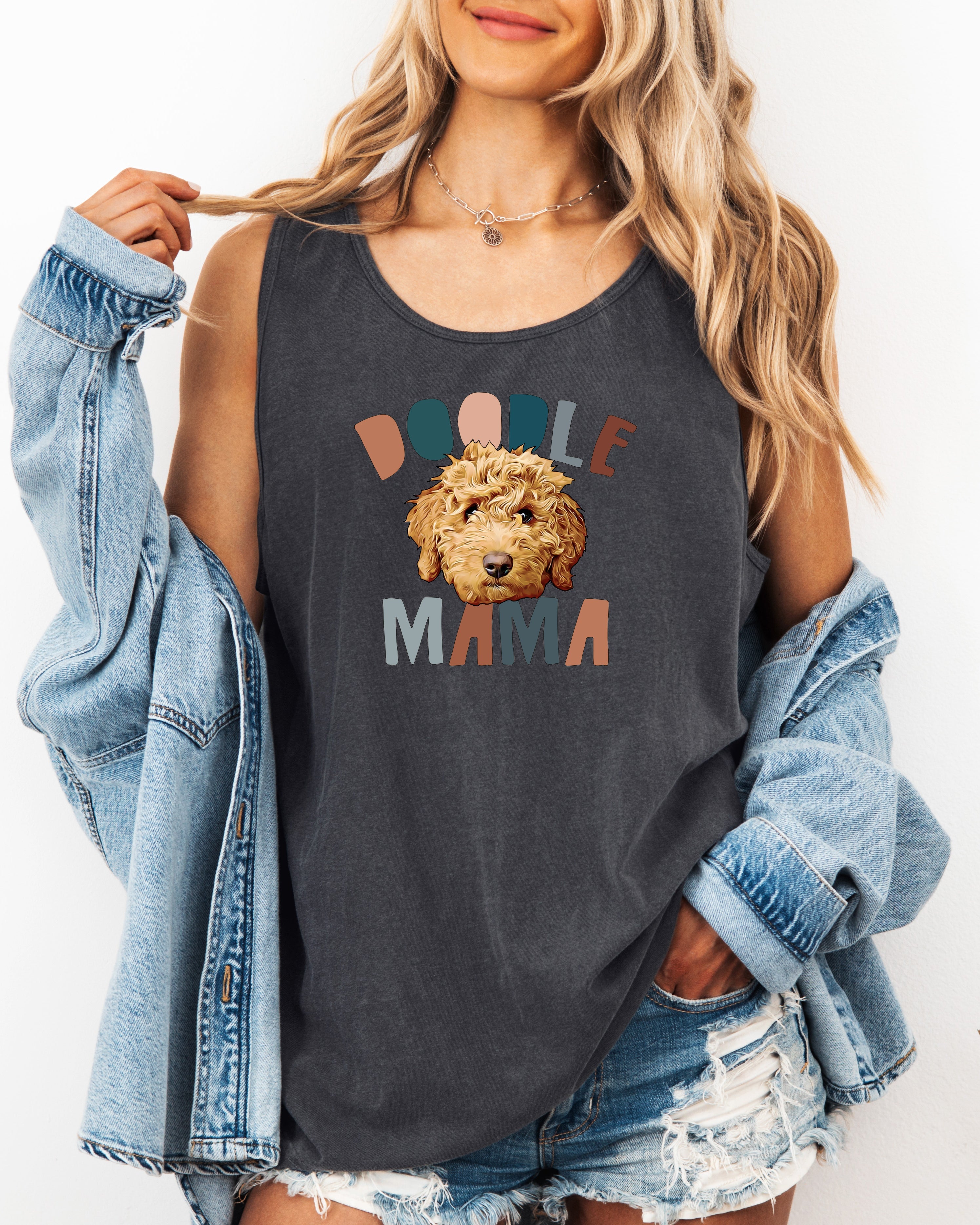 Golden Doodle Dog mom Comfort Colors Tank Top (color)
