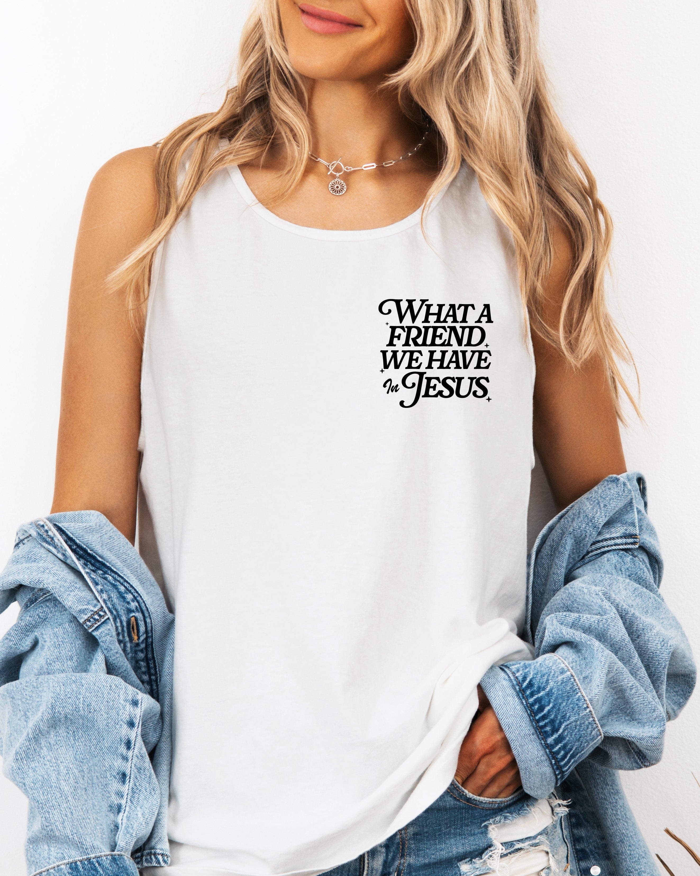 What a friend we have in Jesus Psalm Christian Comfort Colors Tank Top Faith Bible Jesus