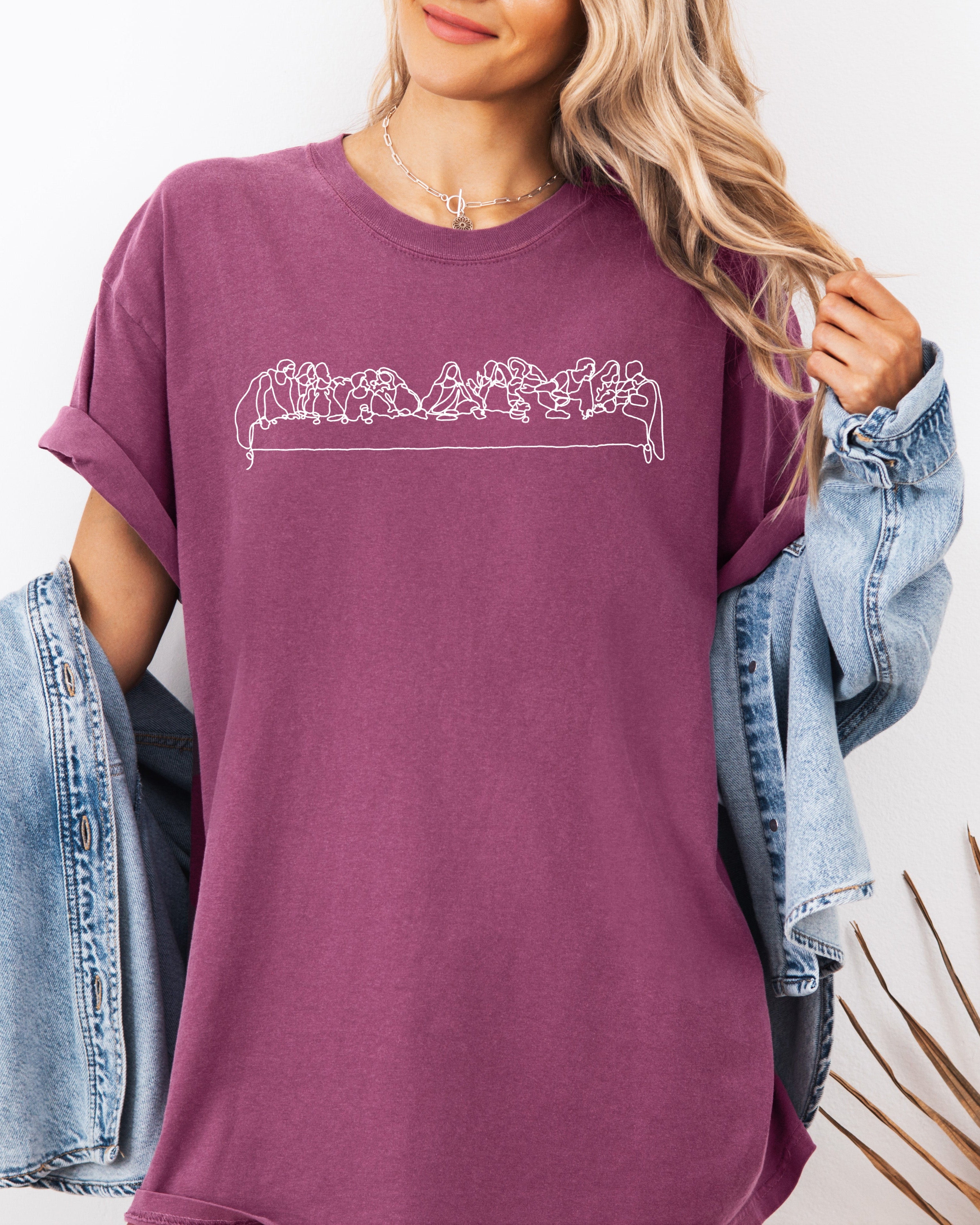 Last Supper Christian Comfort Colors Garment Dyed T Shirt - Biblical Faith Graphic Tee