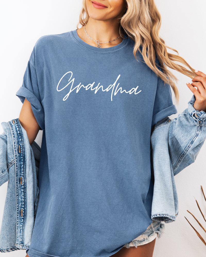 Grandma Comfort Colors Garment Dyed T Shirt (cursive)