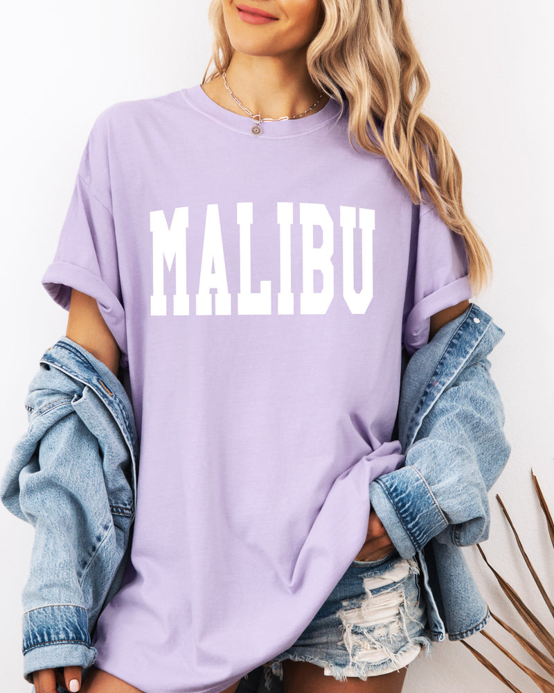 Malibu State City College Comfort Colors T Shirt Vacation Beach Lake Summer