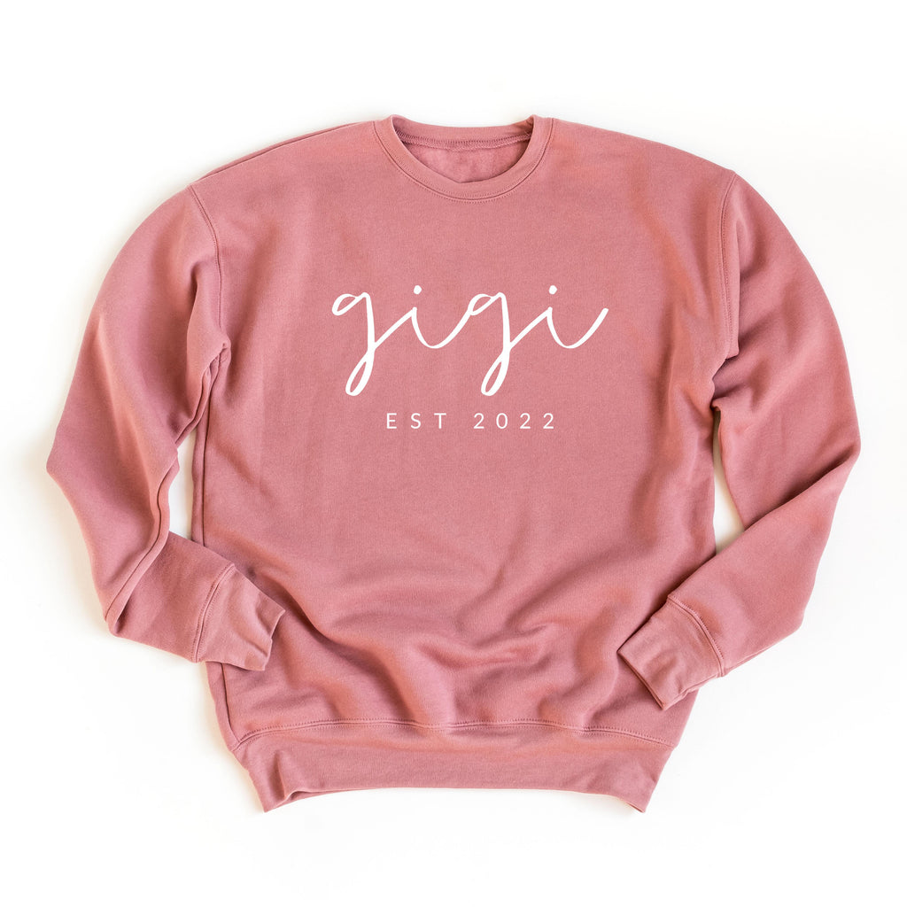Gigi Grandma Custom Est 2023 Classic Soft Sweatshirt