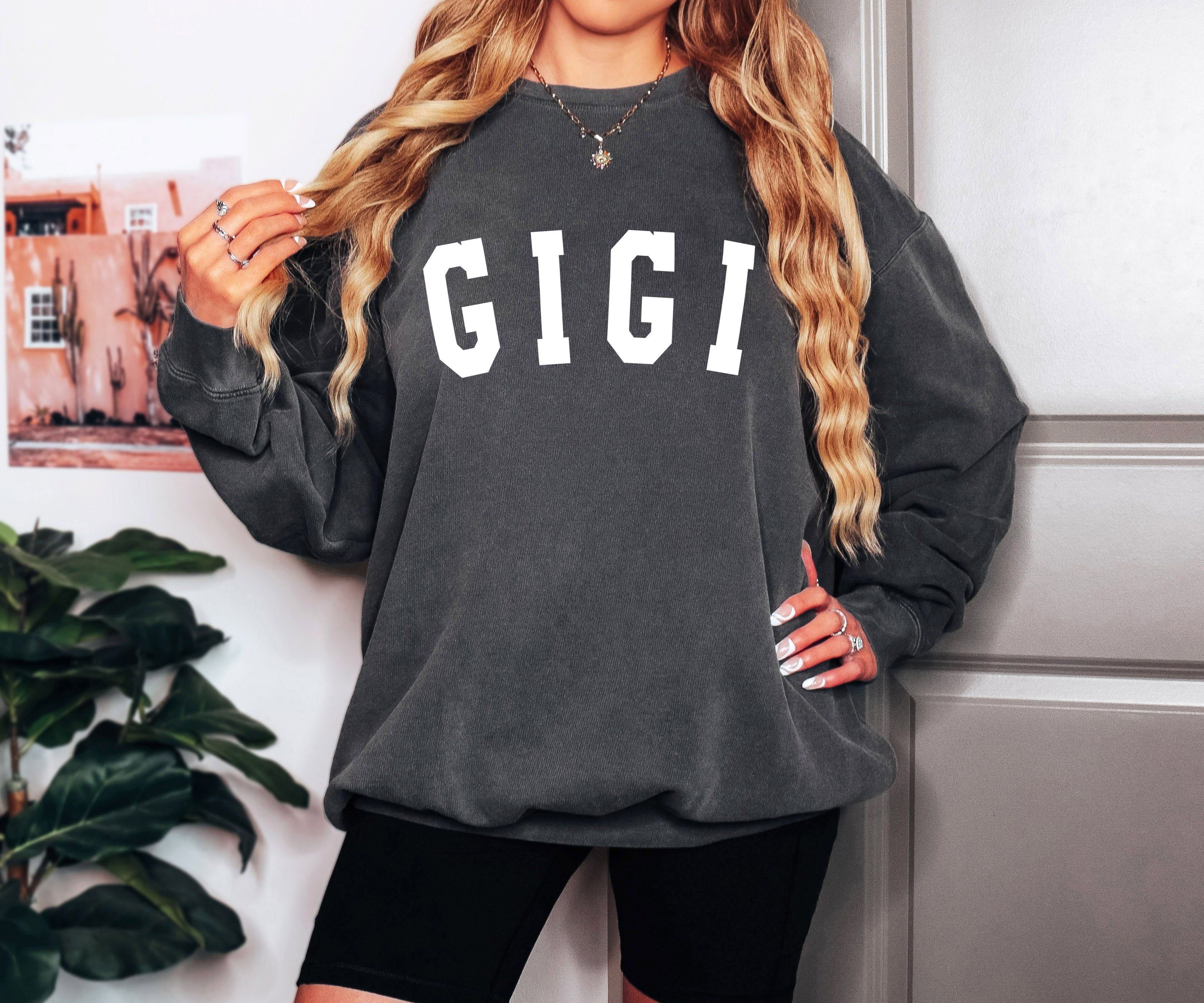 Gigi Grandma Garment Dyed Comfort Colors Sweatshirt