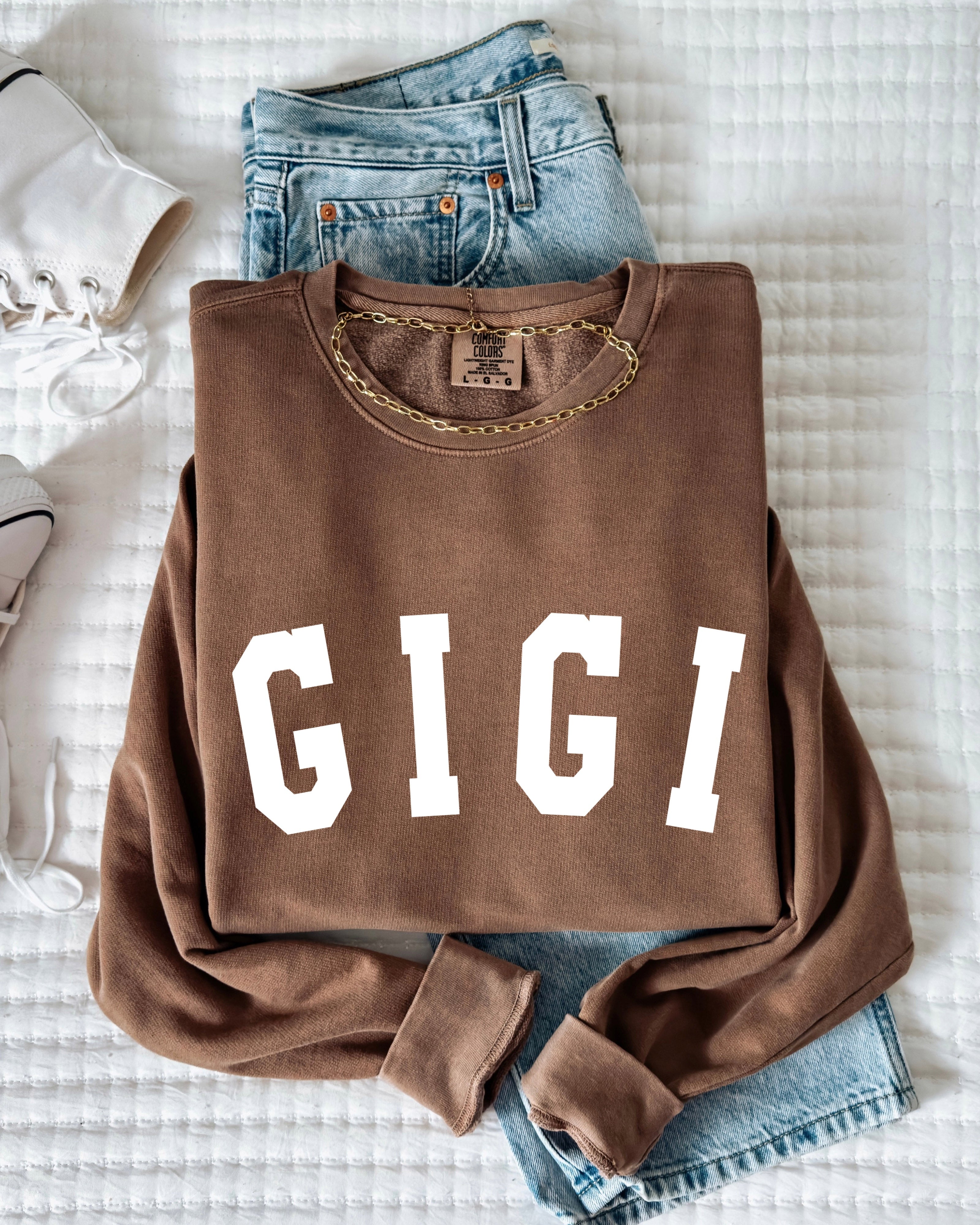 Gigi Grandma Garment Dyed Comfort Colors Sweatshirt