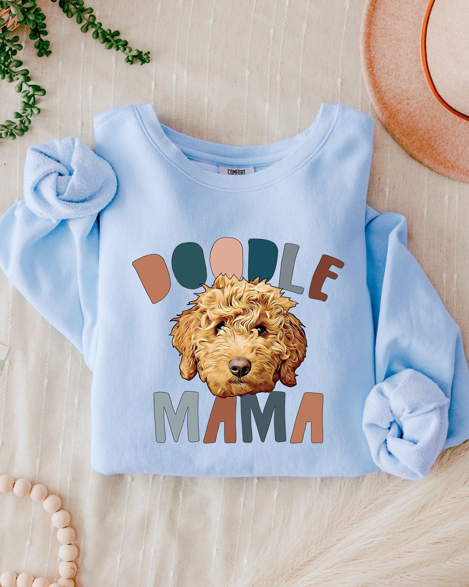 Golden Doodle Dog Mom Fall Garment Dyed Comfort Colors Sweatshirt