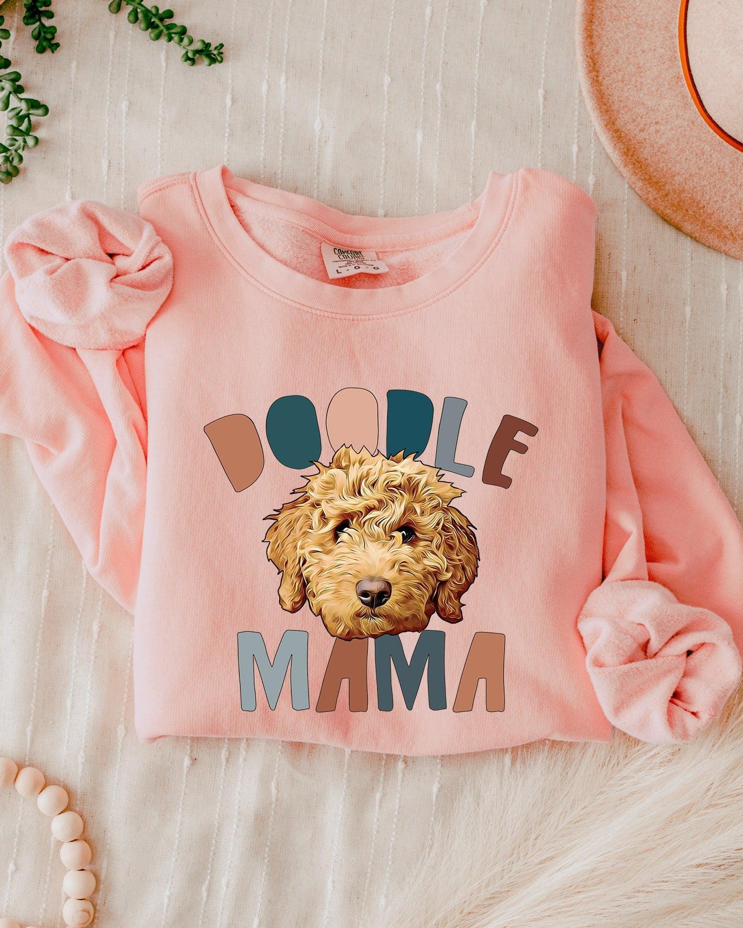 Golden Doodle Dog Mom Fall Garment Dyed Comfort Colors Sweatshirt