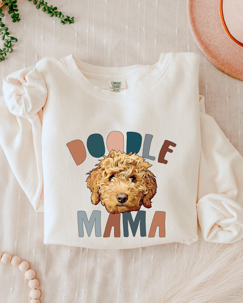Golden Doodle Dog Mom Fall Garment Dyed Comfort Colors Sweatshirt