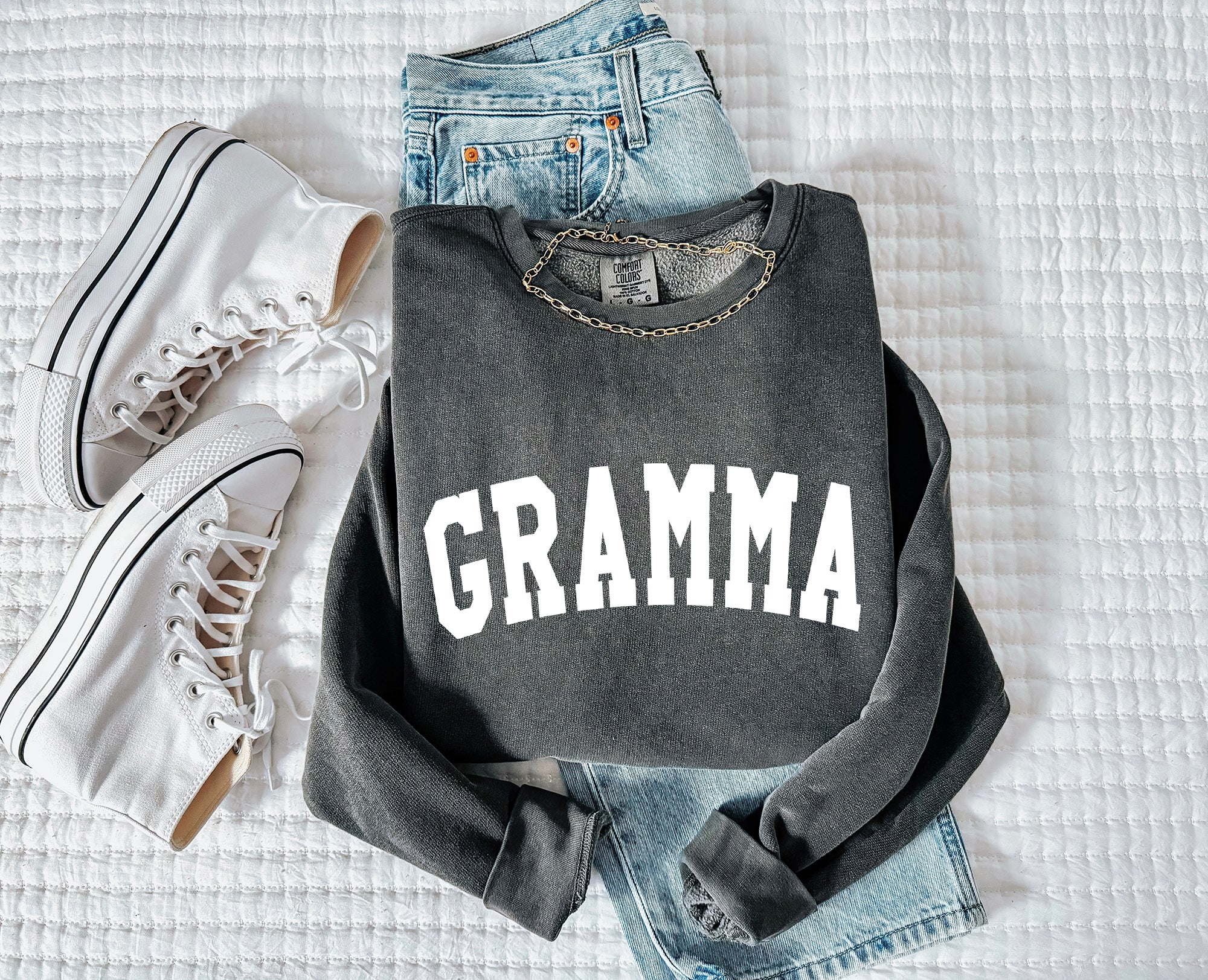 Gramma Grandma Garment Dyed Comfort Colors Sweatshirt