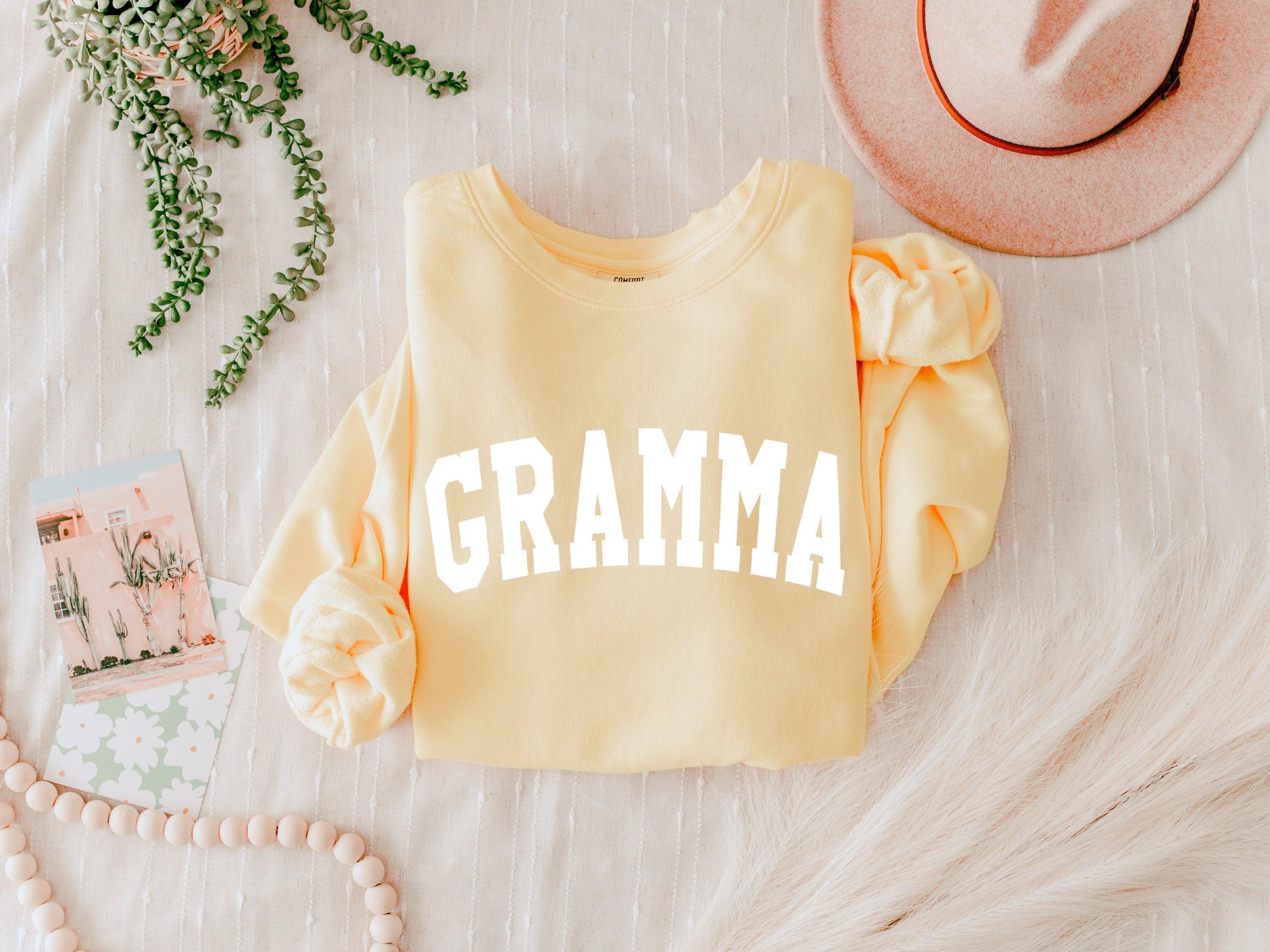 Gramma Grandma Garment Dyed Comfort Colors Sweatshirt