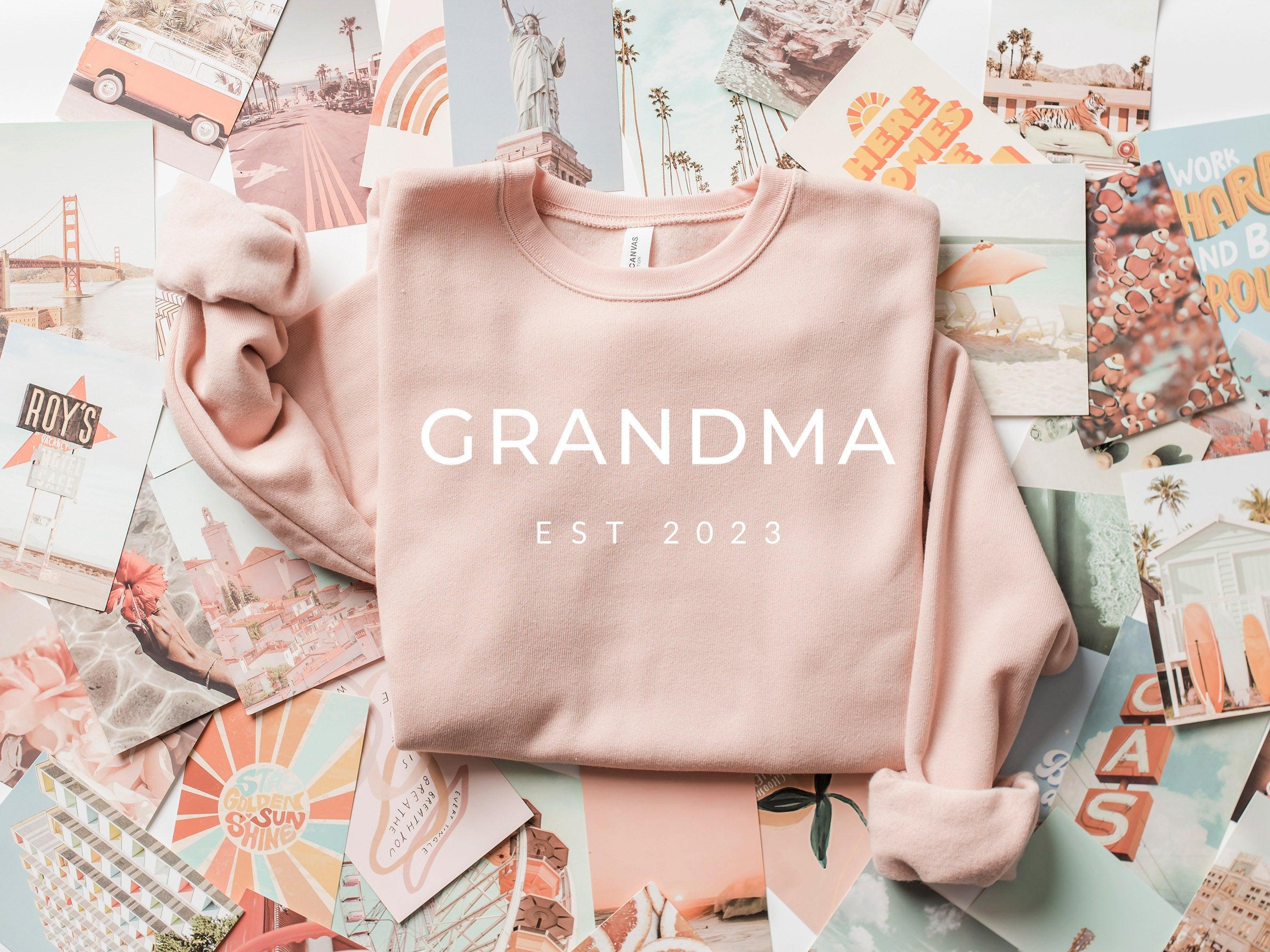 Grandma Custom Est 2024 Sponge Fleece Sweatshirt (Mont font)