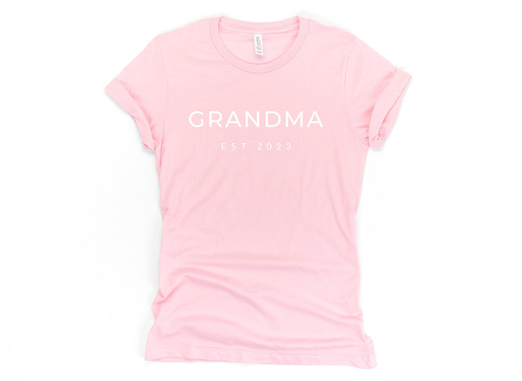 Grandma Est Year Personalization Classic Soft Short Sleeve Shirts (MONT)