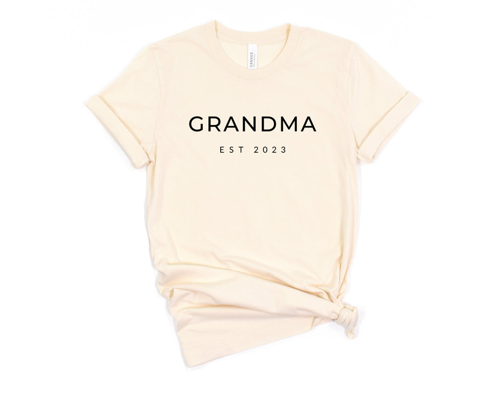 Grandma Est Year Personalization Classic Soft Short Sleeve Shirts (MONT)