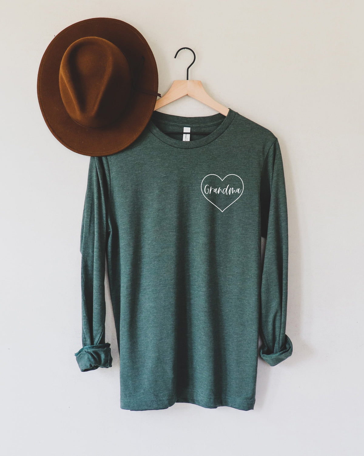 Grandma Long Sleeve Tshirt | Mother's day (Heart Around)