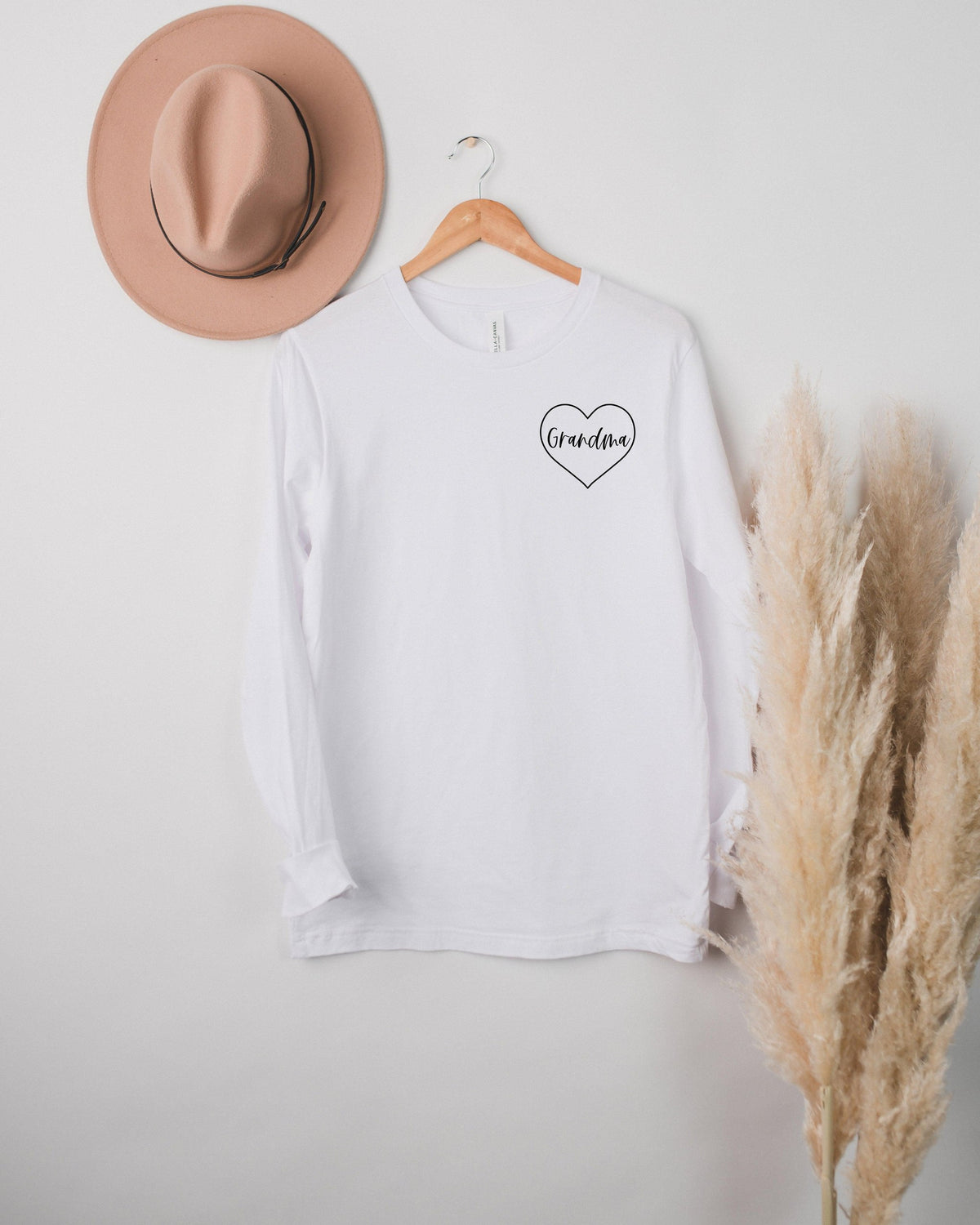 Grandma Long Sleeve Tshirt | Mother's day (Heart Around)