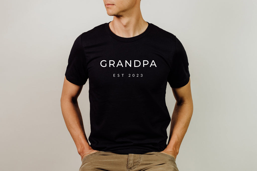 Grandpa Est 2023 Tshirt | Grandpa Father's day T shirt (mont)