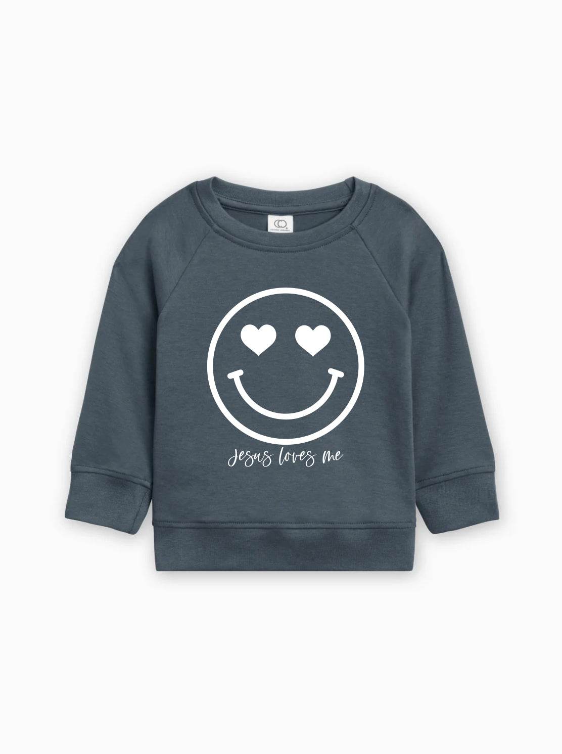 Heart Smiley Face Jesus Loves Me Easter Baby And Toddler Organic Cotton Pullover