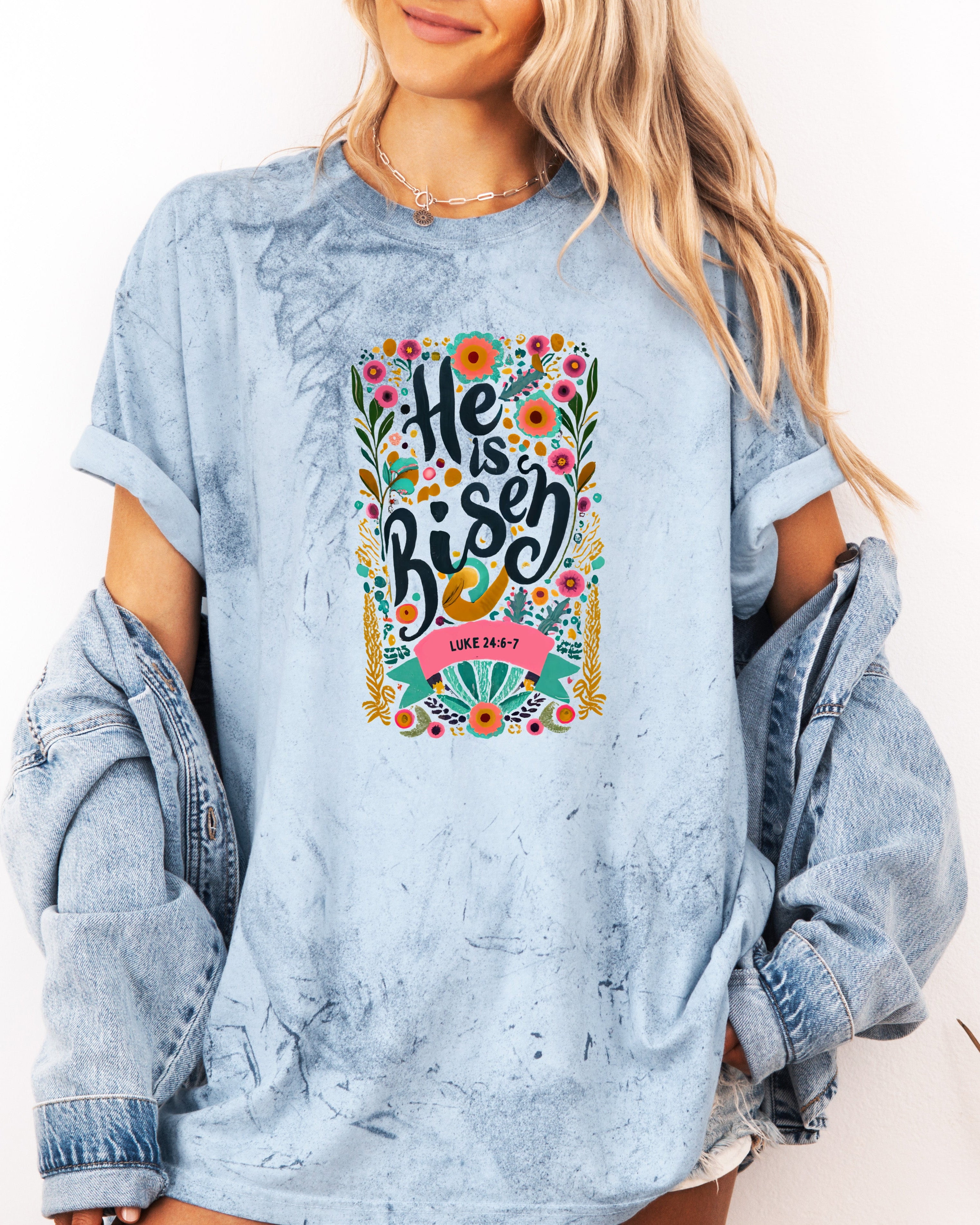 He is Risen Comfort Colors Garment Dyed Christian T Shirt (color)