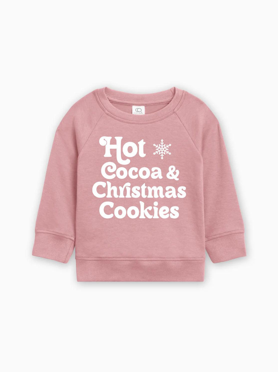 Hot Cocoa & Christmas Cookies Organic cotton Baby Toddler Pullover