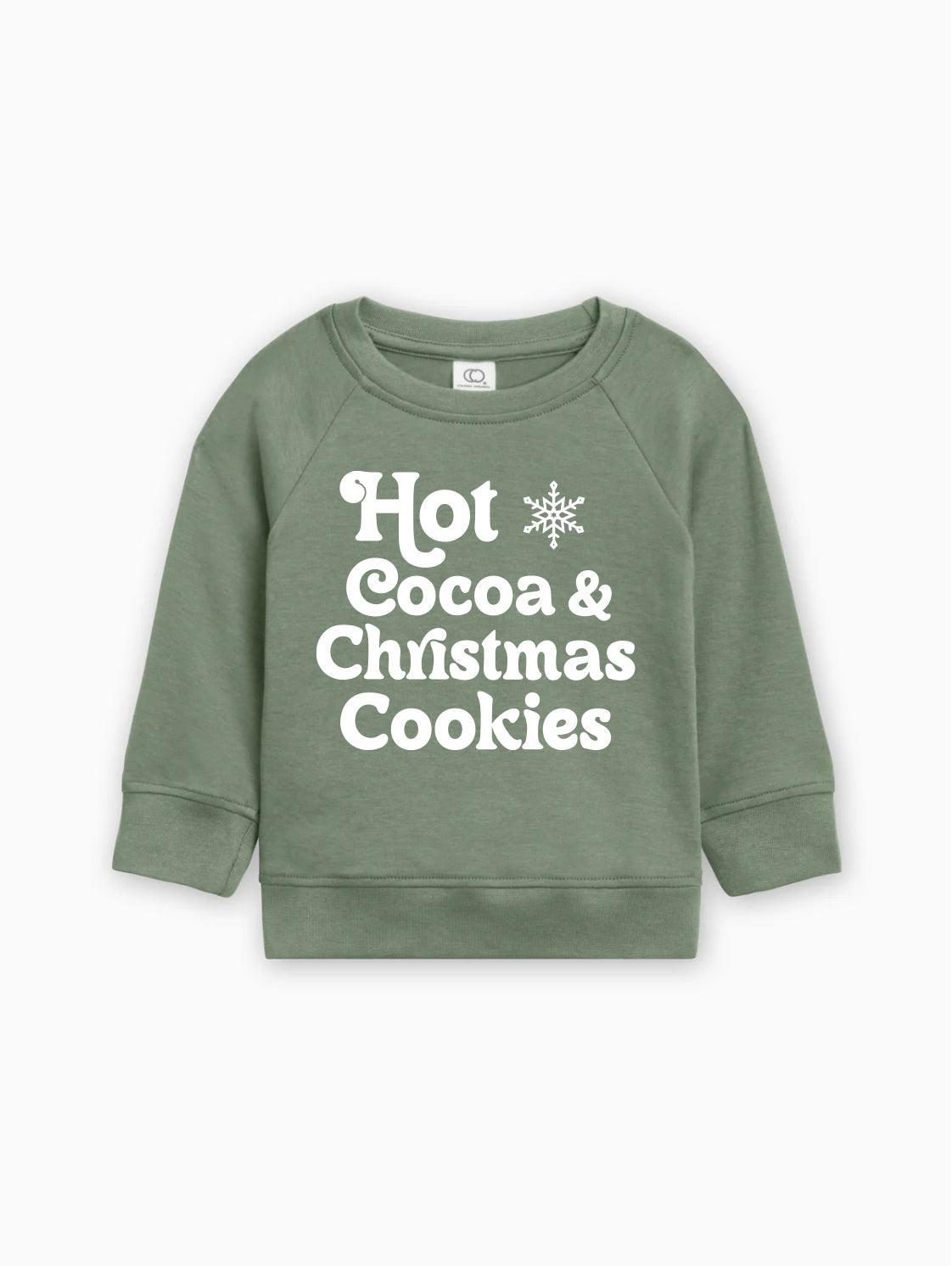 Hot Cocoa & Christmas Cookies Organic cotton Baby Toddler Pullover