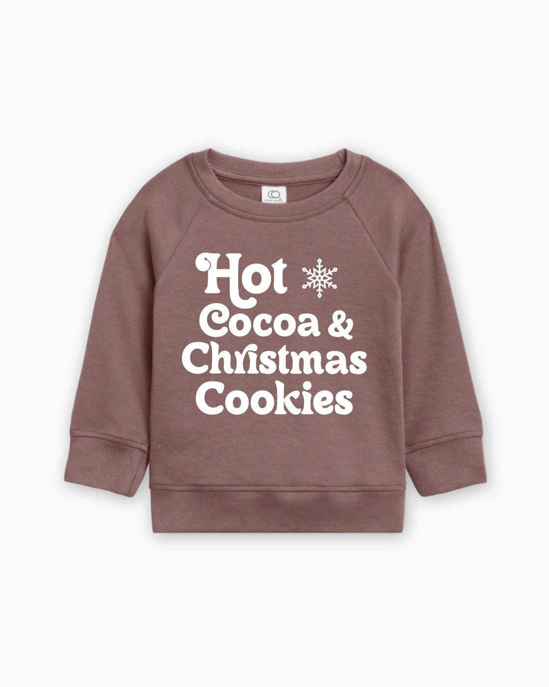 Hot Cocoa & Christmas Cookies Organic cotton Baby Toddler Pullover