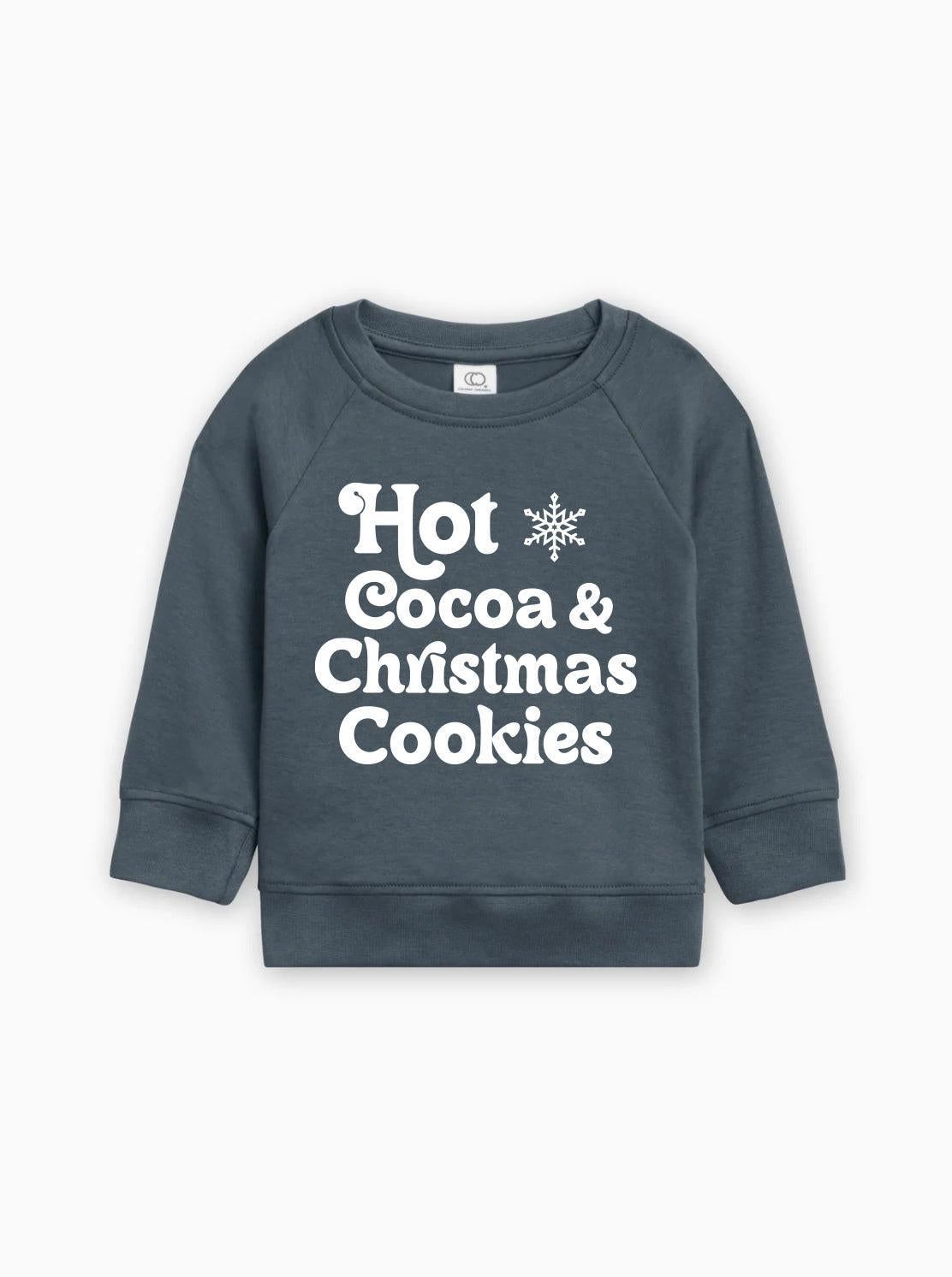 Hot Cocoa & Christmas Cookies Organic cotton Baby Toddler Pullover