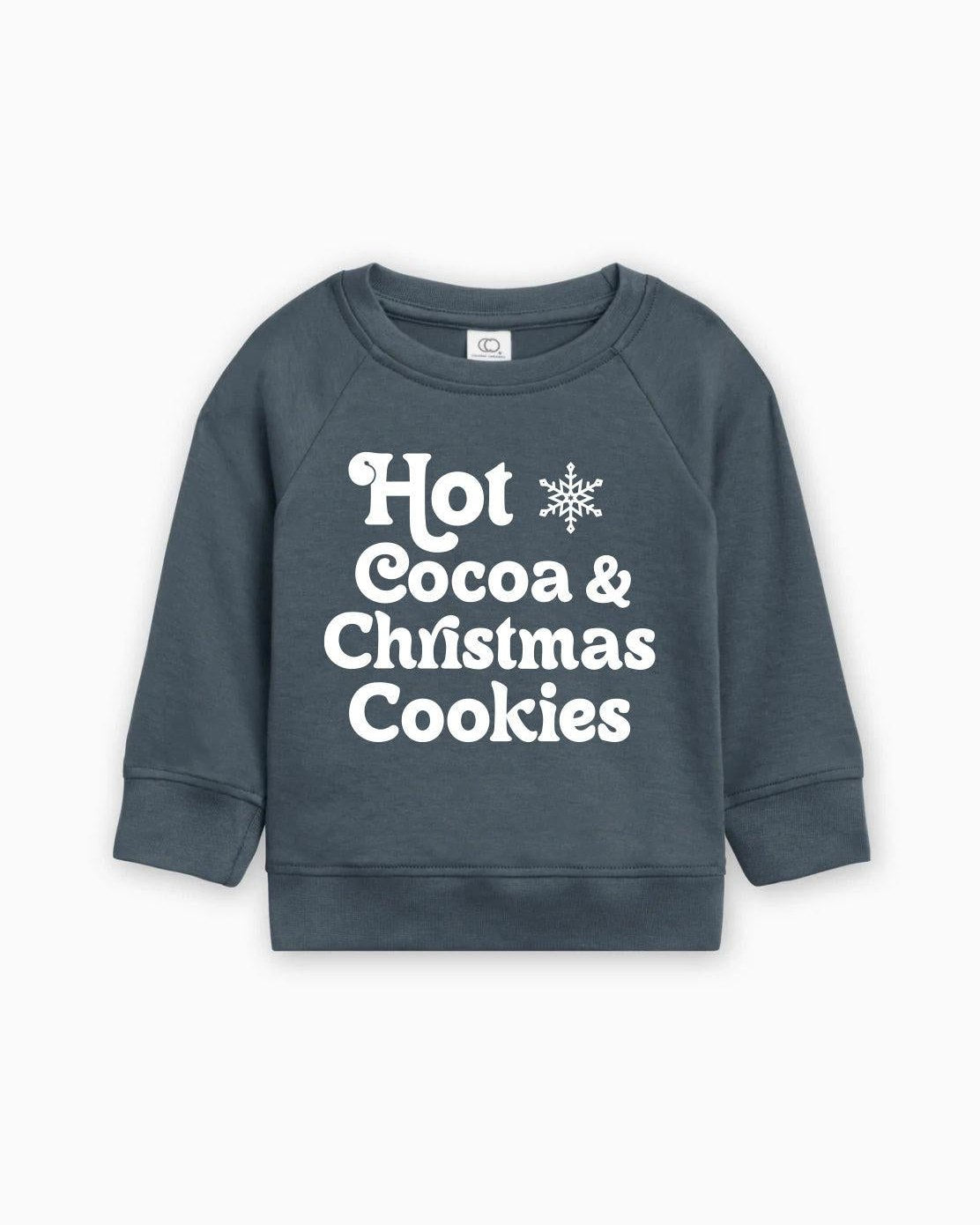 Hot Cocoa & Christmas Cookies Organic cotton Baby Toddler Pullover