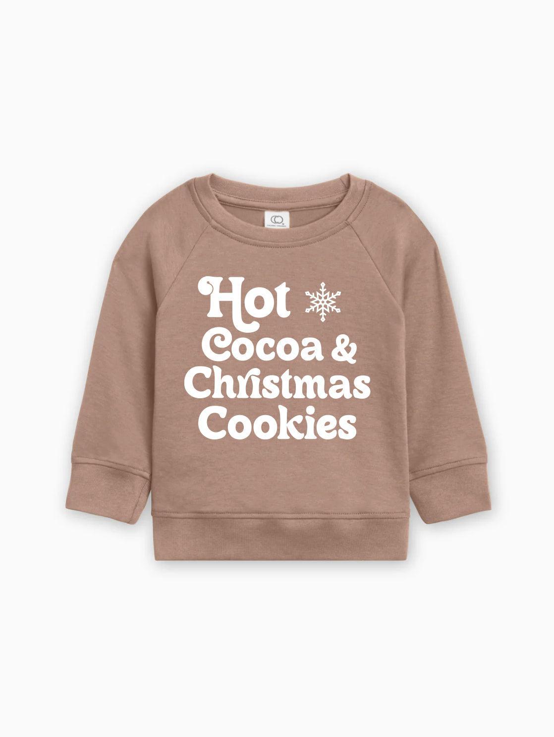 Hot Cocoa & Christmas Cookies Organic cotton Baby Toddler Pullover