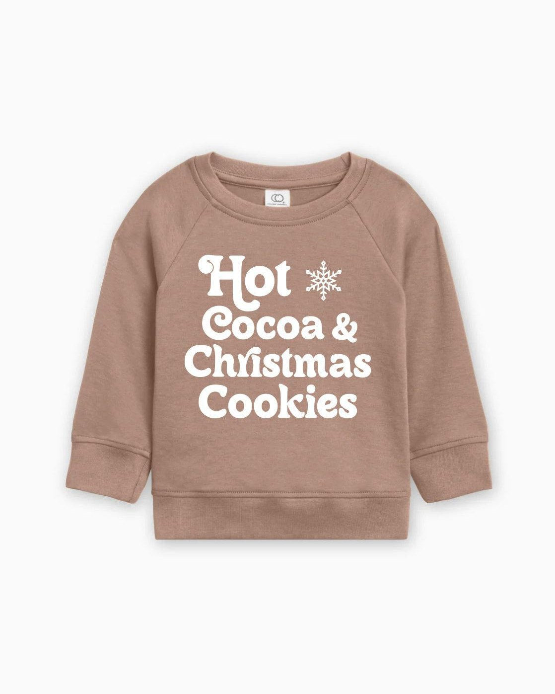 Hot Cocoa & Christmas Cookies Organic cotton Baby Toddler Pullover