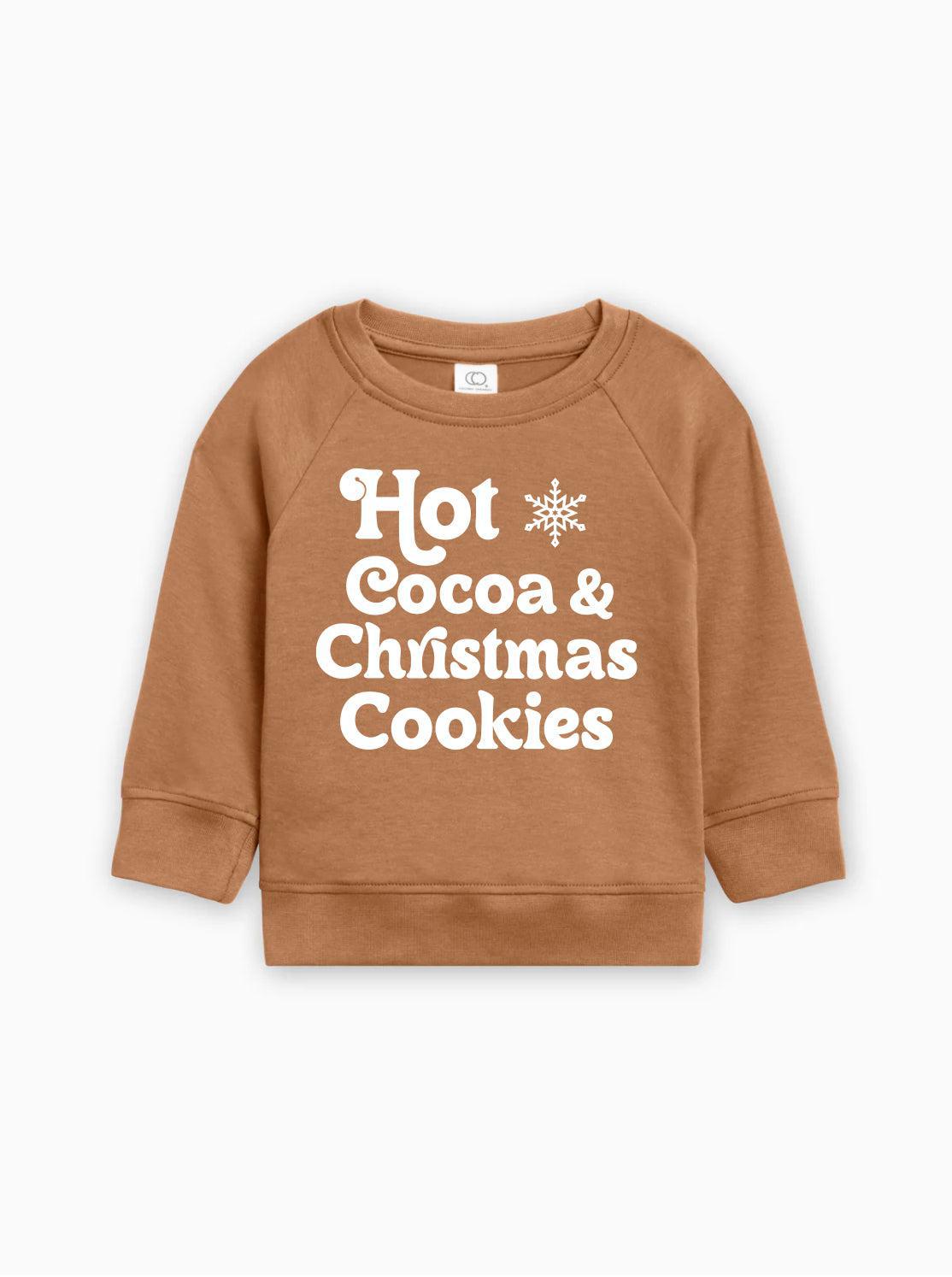 Hot Cocoa & Christmas Cookies Organic cotton Baby Toddler Pullover