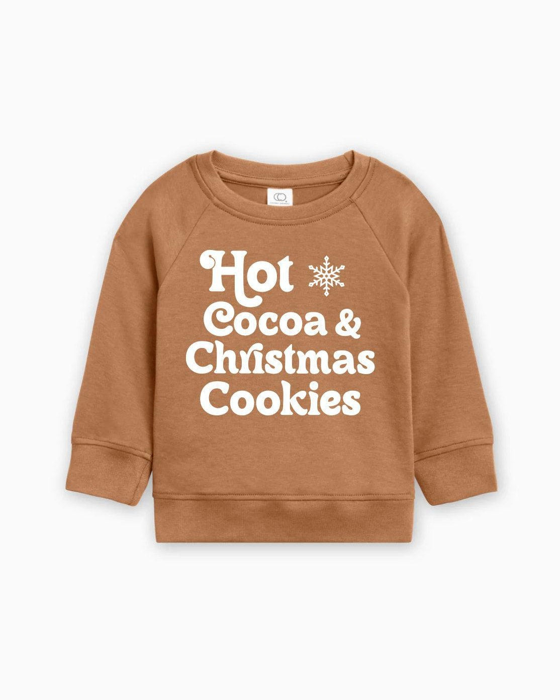 Hot Cocoa & Christmas Cookies Organic cotton Baby Toddler Pullover