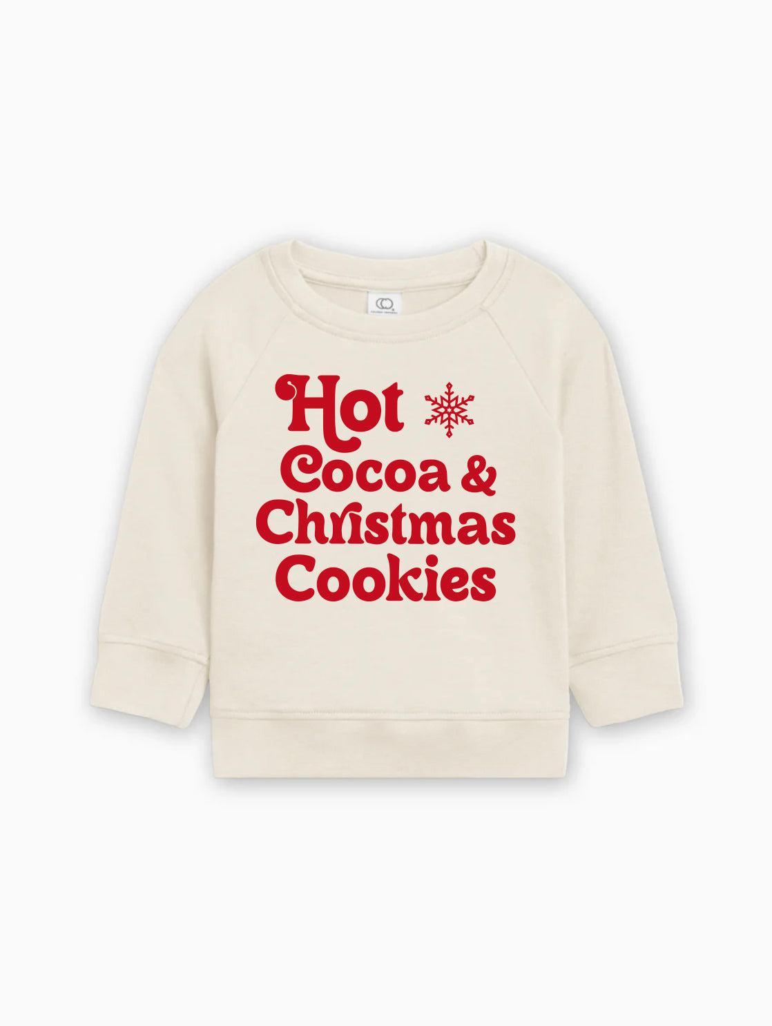 Hot Cocoa & Christmas Cookies Organic cotton Baby Toddler Pullover