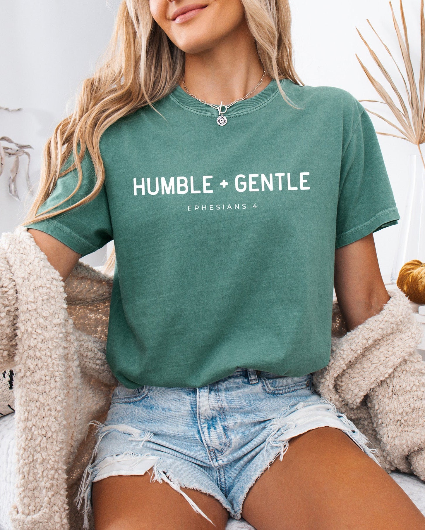 Humble and Gentle Christian Comfort Colors Garment Dyed T Shirt