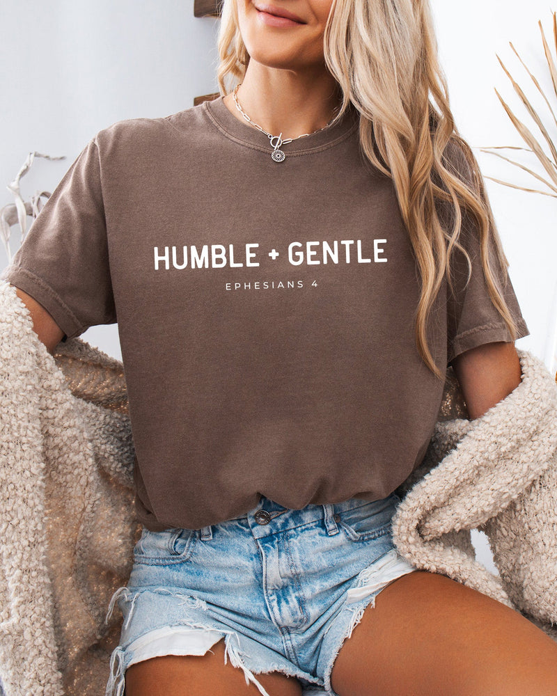 Humble and Gentle Christian Comfort Colors Garment Dyed T Shirt