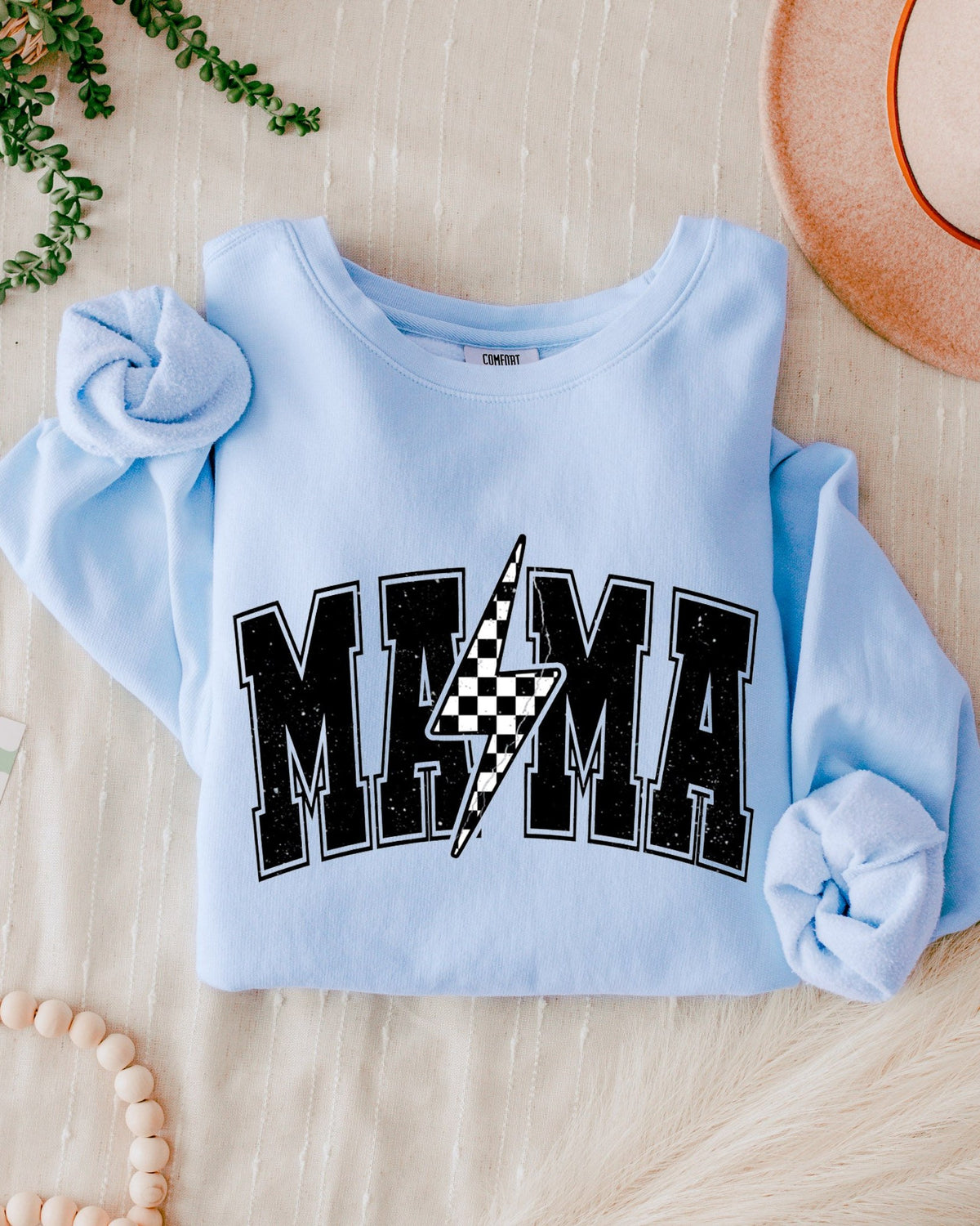 Mama Lightning Comfort Colors Sweatshirt (Condensed), Mom Gift