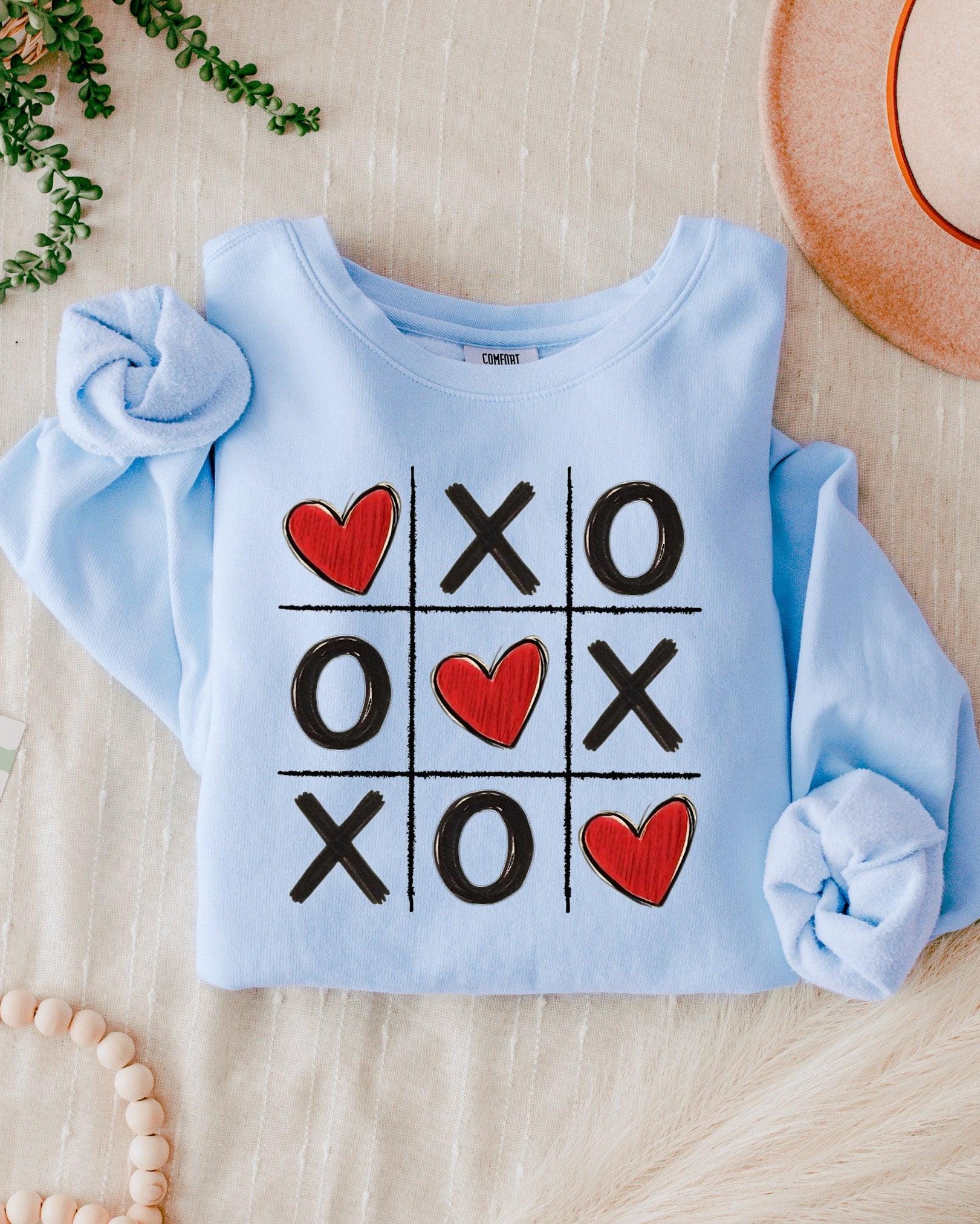 XOXO Valentine's Day Garment Dyed Comfort Colors Sweatshirt