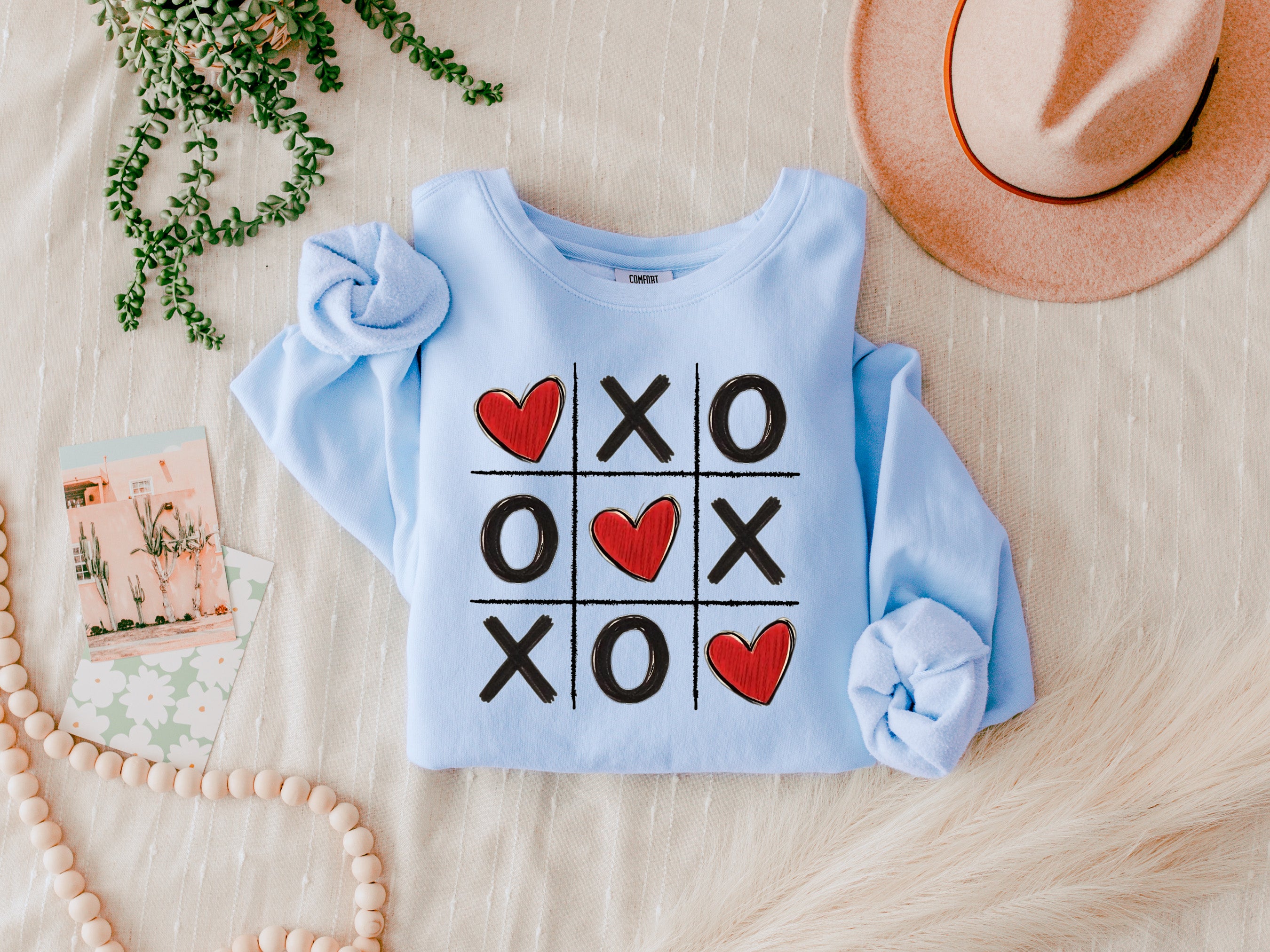XOXO Valentine's Day Garment Dyed Comfort Colors Sweatshirt