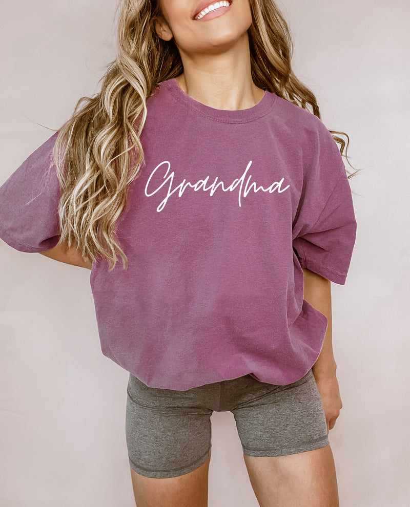 Grandma Comfort Colors Garment Dyed T Shirt (cursive)