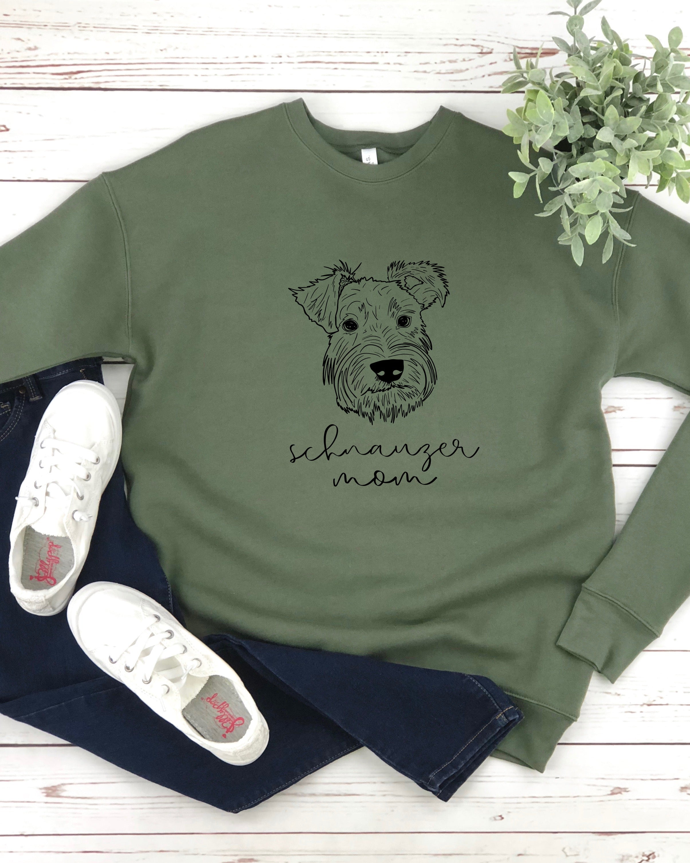 Schnauzer Dog mom Sponge Fleece Sweatshirt