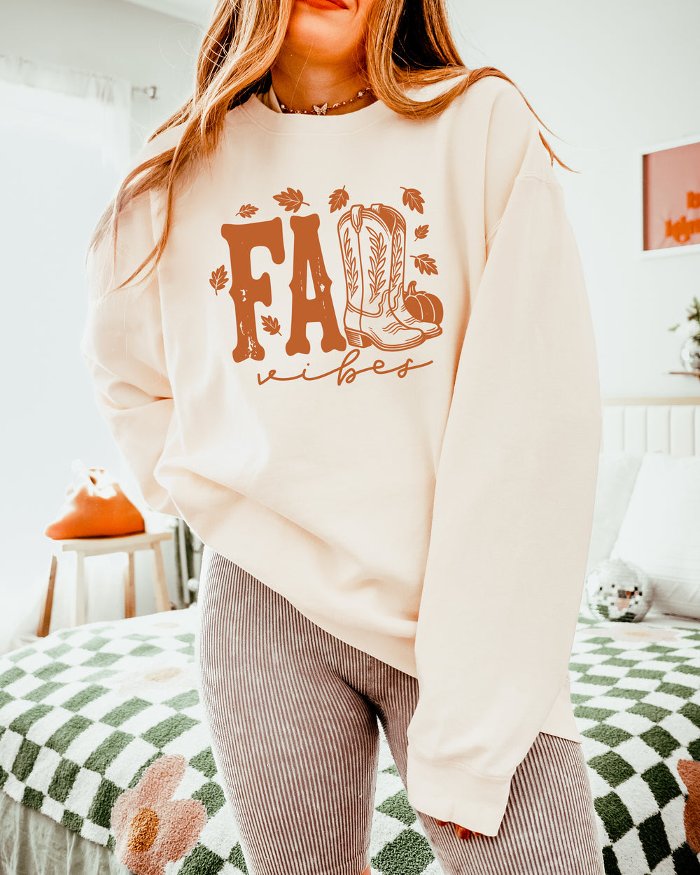 Fall Western Boots Autumn Season Thanksgiving day 100% cotton Garment Dyed Comfort Colors Sweatshirt