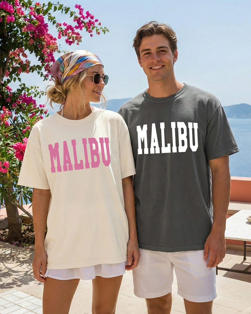 Malibu State City College Comfort Colors T Shirt Vacation Beach Lake Summer