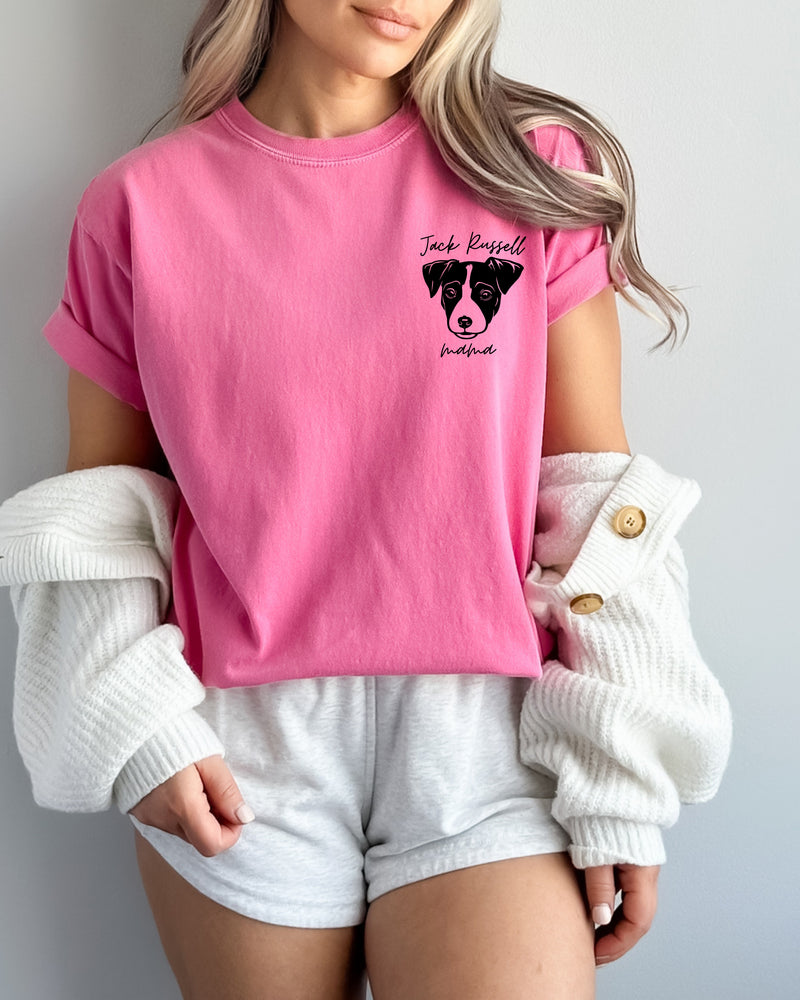 Jack Russell Dog Mom Comfort Colors T Shirt