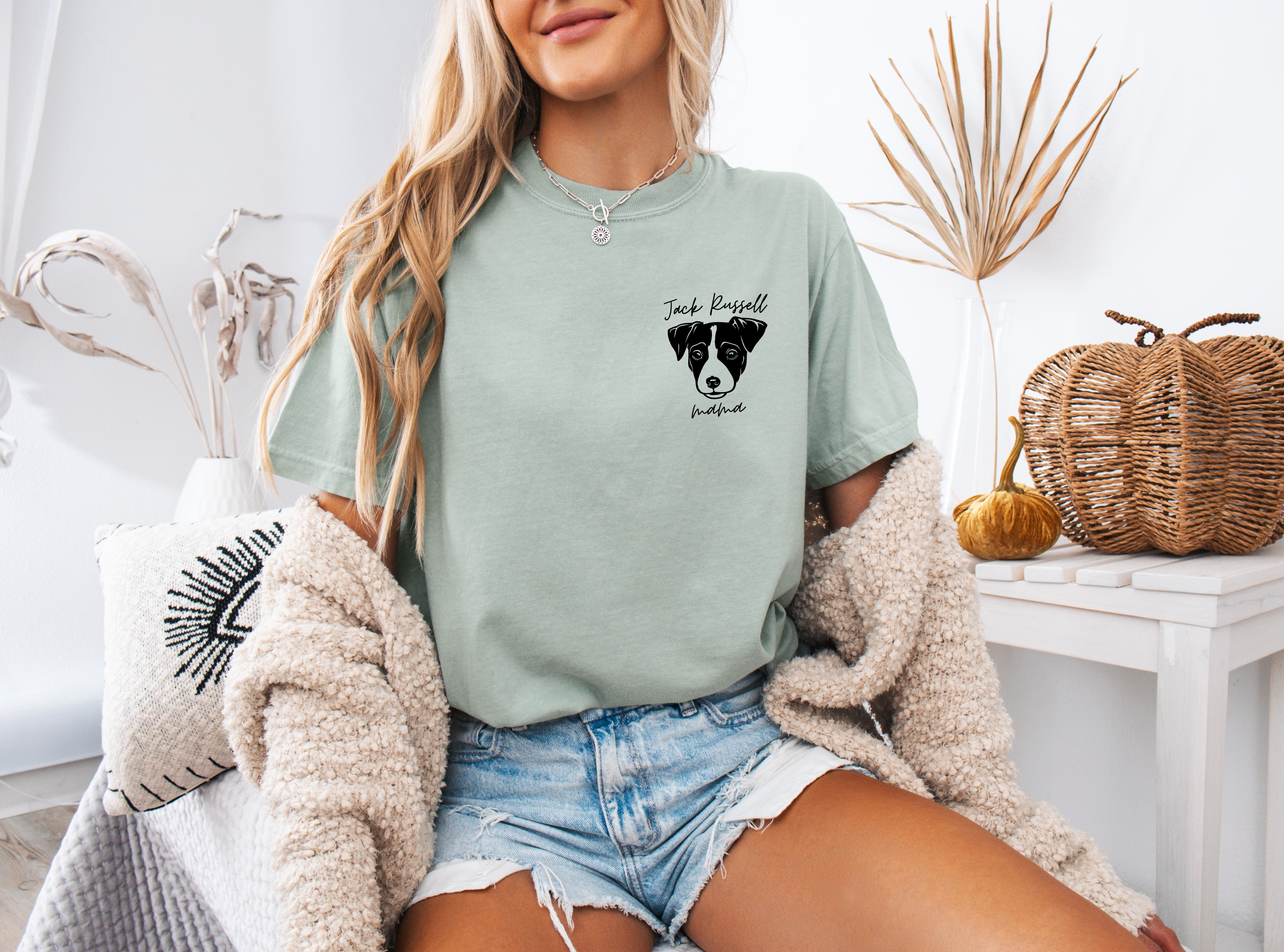 Jack Russell Dog Mom Comfort Colors T Shirt