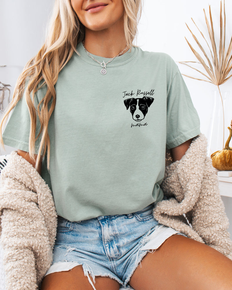 Jack Russell Dog Mom Comfort Colors T Shirt