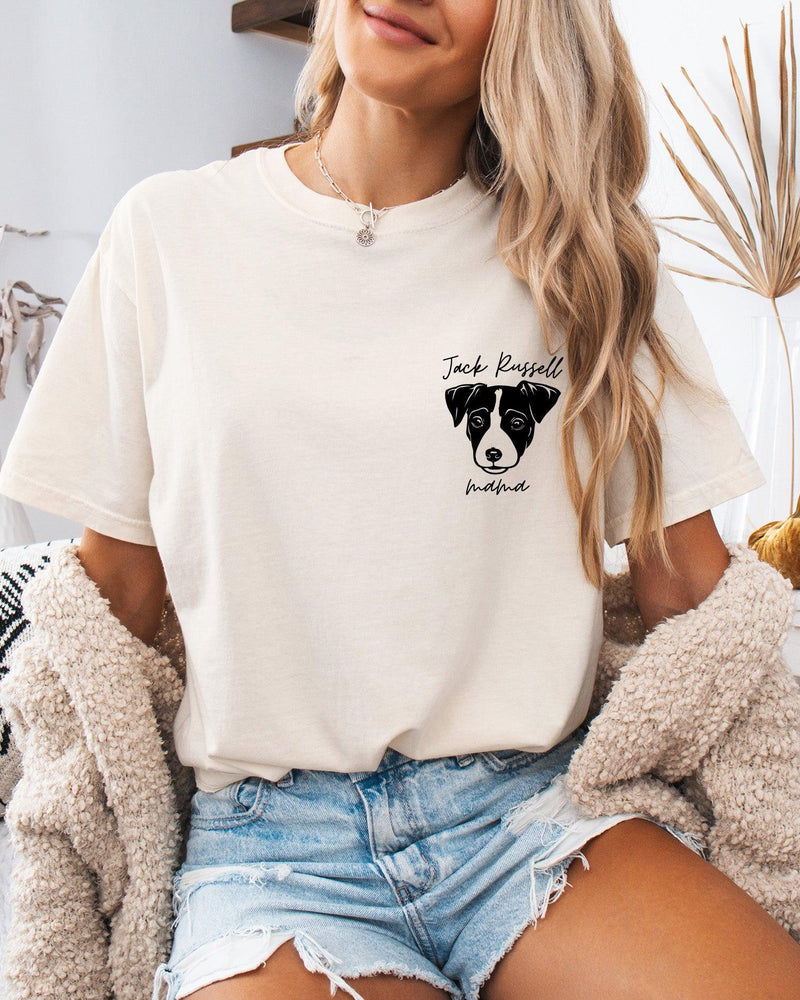 Jack Russell Dog Mom Comfort Colors T Shirt