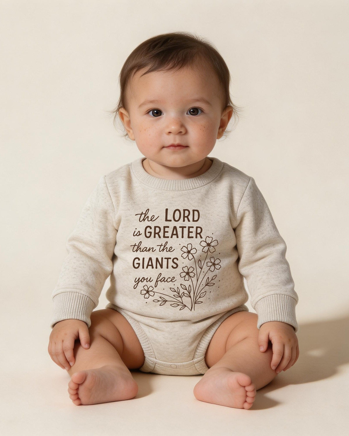 The Lord Is Greater Than The Giant Christian Kids Tee, Bible Faith Shirt