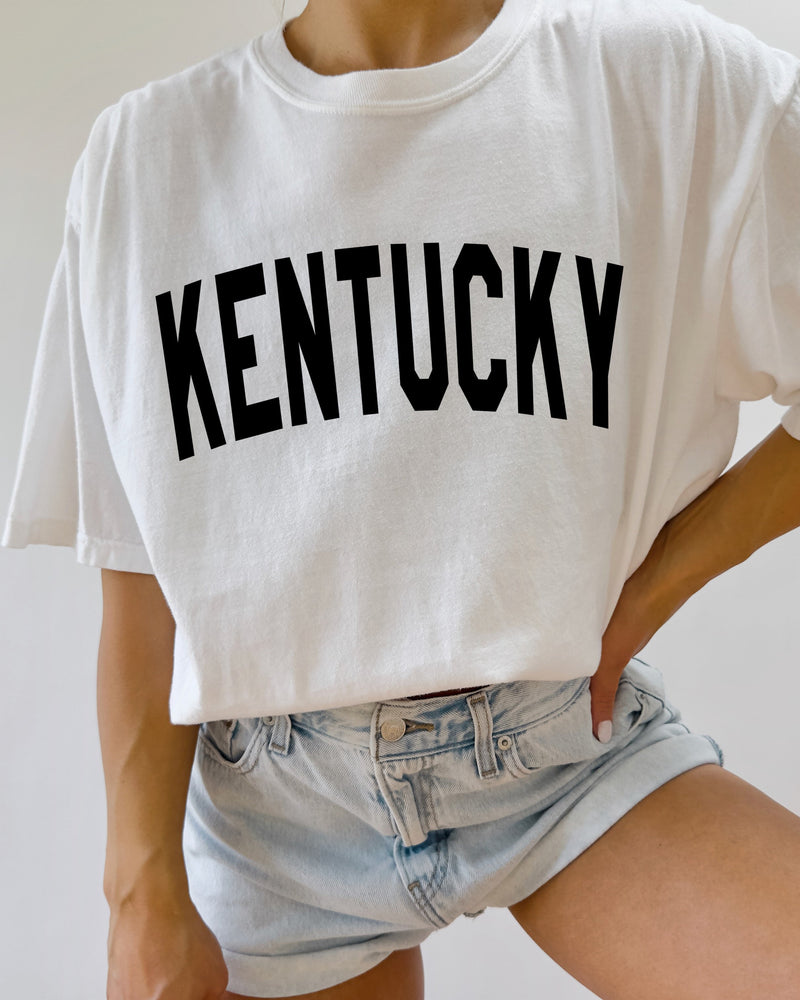 Kentucky State City Comfort Colors T Shirt (Condensed Font)