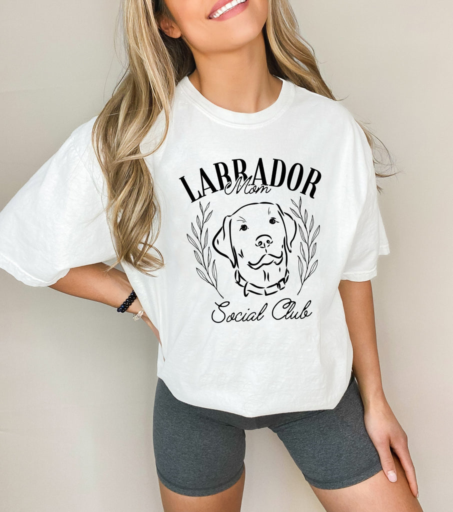 Labrador Mom Social Club Dog Mom Comfort Colors T Shirt